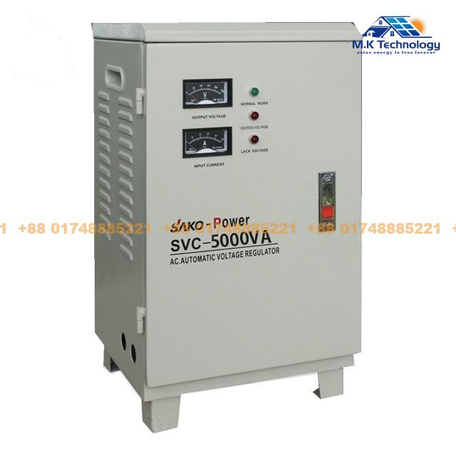 SAKO-5000VA-Servo-Voltage-Stabilizer-FRONT.jpeg Sako-SVC 5KVA/5000VA Servo -AVR/Automatic Voltage Stabilizer Single Phase - Image 1