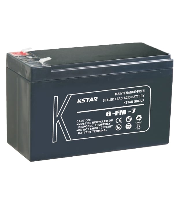kstar-7.5ah-12v.jpeg KSTAR 12V-7.5AH SMF Rechargeable UPS Battery - Image 1